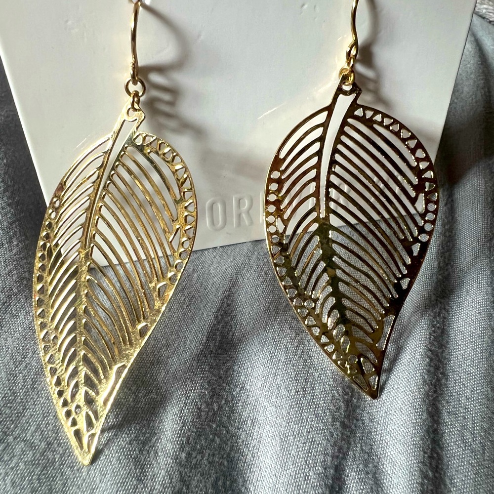 Forever 21 gold detailed earrings.